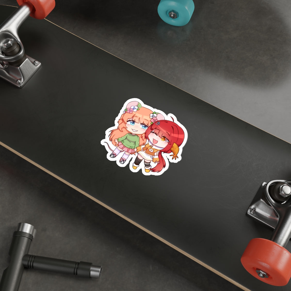 Cute Chibi Friends Vinyl Die-Cut Sticker — Kawaii Besties Decal