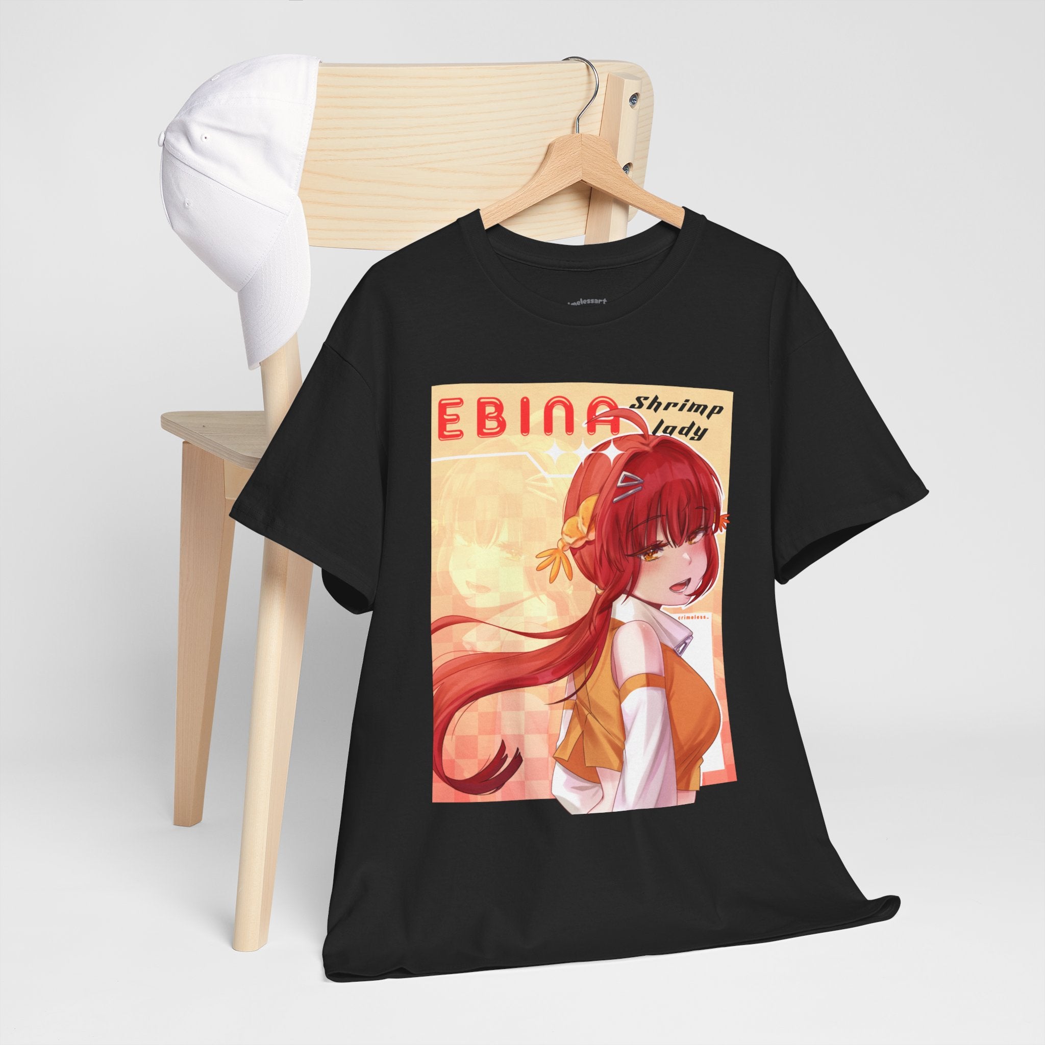 Ebina Shrimp Lady T-Shirt — Cute Redhead Character Tee