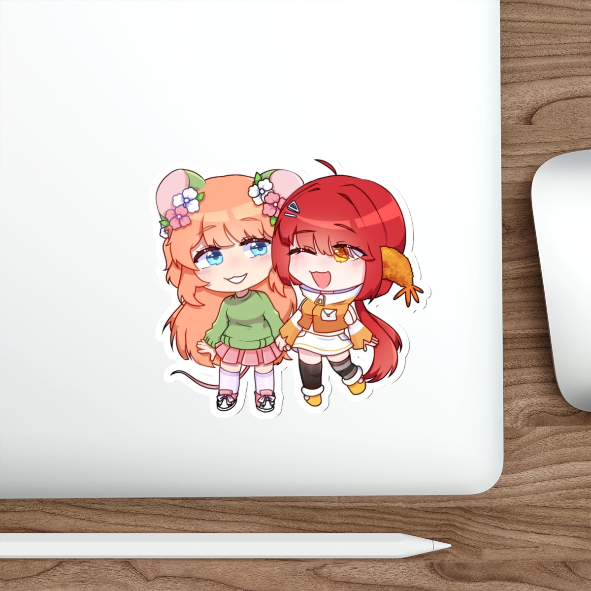 Cute Chibi Friends Vinyl Die-Cut Sticker — Kawaii Besties Decal
