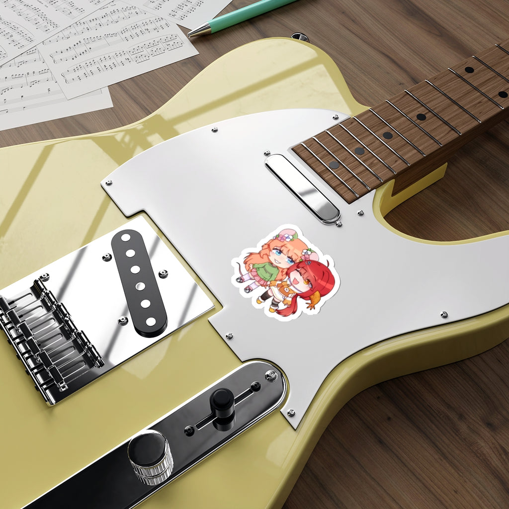 Cute Chibi Friends Vinyl Die-Cut Sticker — Kawaii Besties Decal