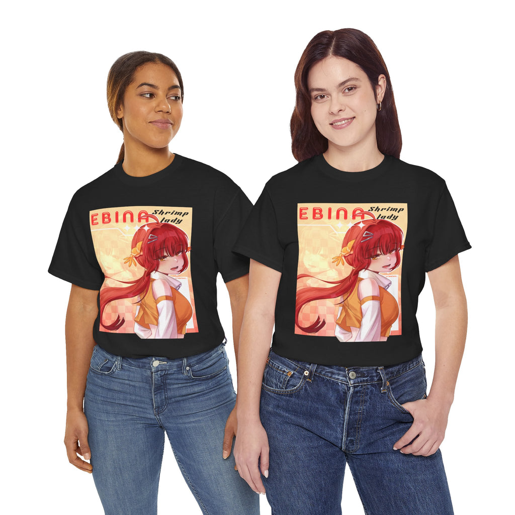 Ebina Shrimp Lady T-Shirt — Cute Redhead Character Tee