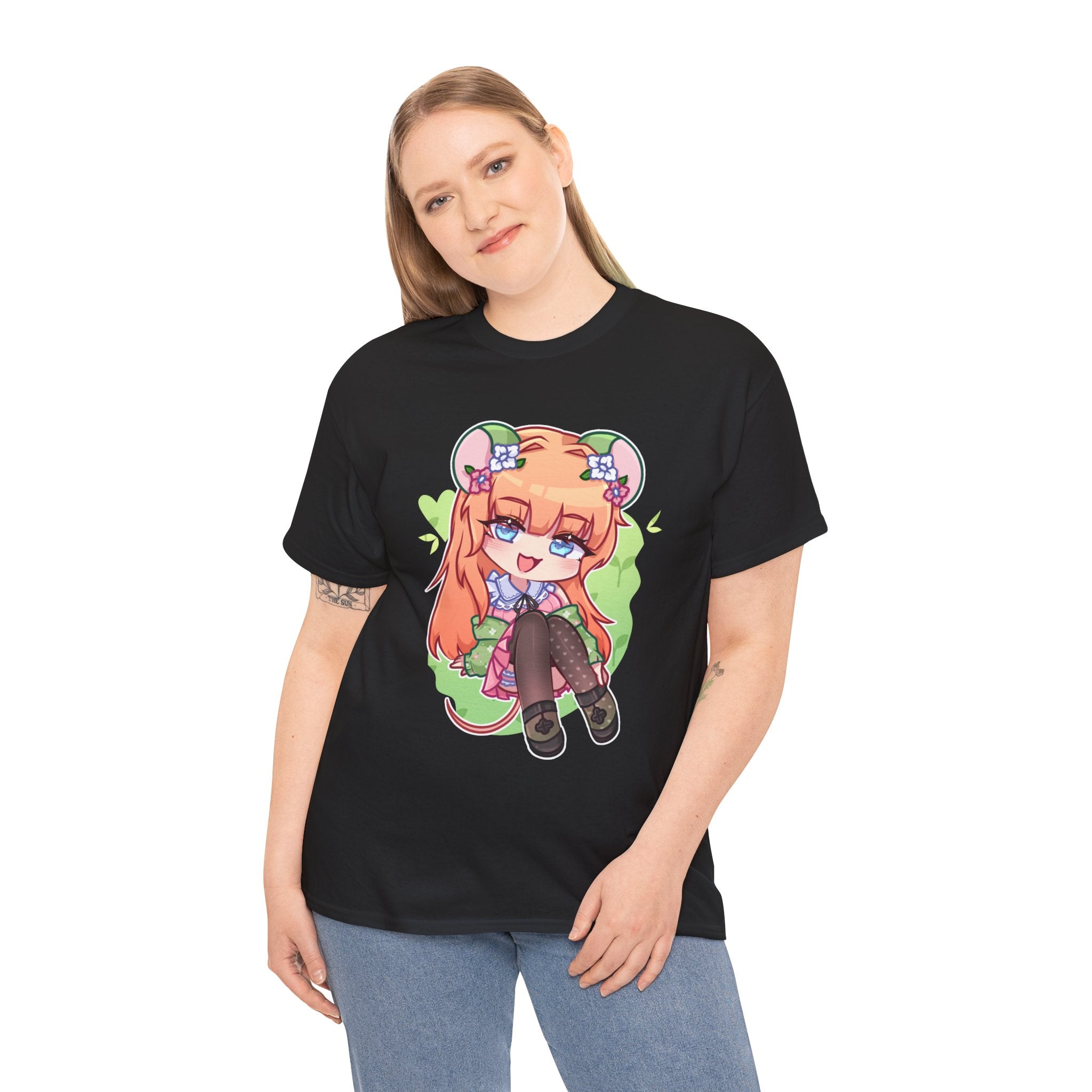 Little Green Mouse Girl Graphic Tee