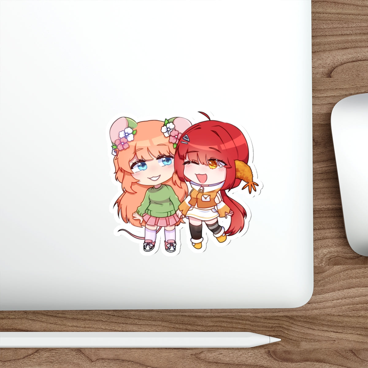 Cute Chibi Friends Vinyl Die-Cut Sticker — Kawaii Besties Decal