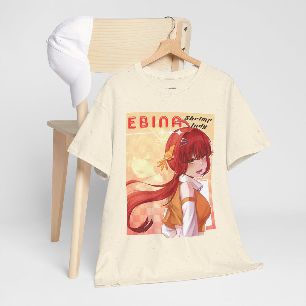 Ebina Shrimp Lady T-Shirt — Cute Redhead Character Tee
