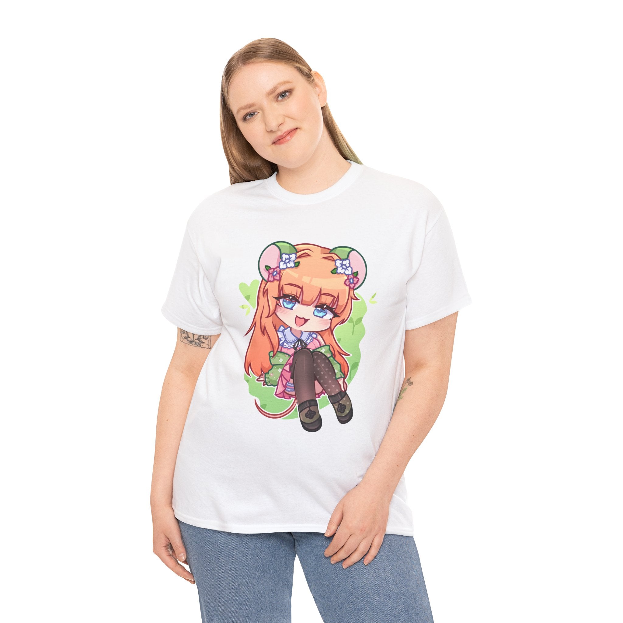 Little Green Mouse Girl Graphic Tee