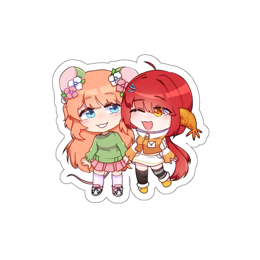 Cute Chibi Friends Vinyl Die-Cut Sticker — Kawaii Besties Decal
