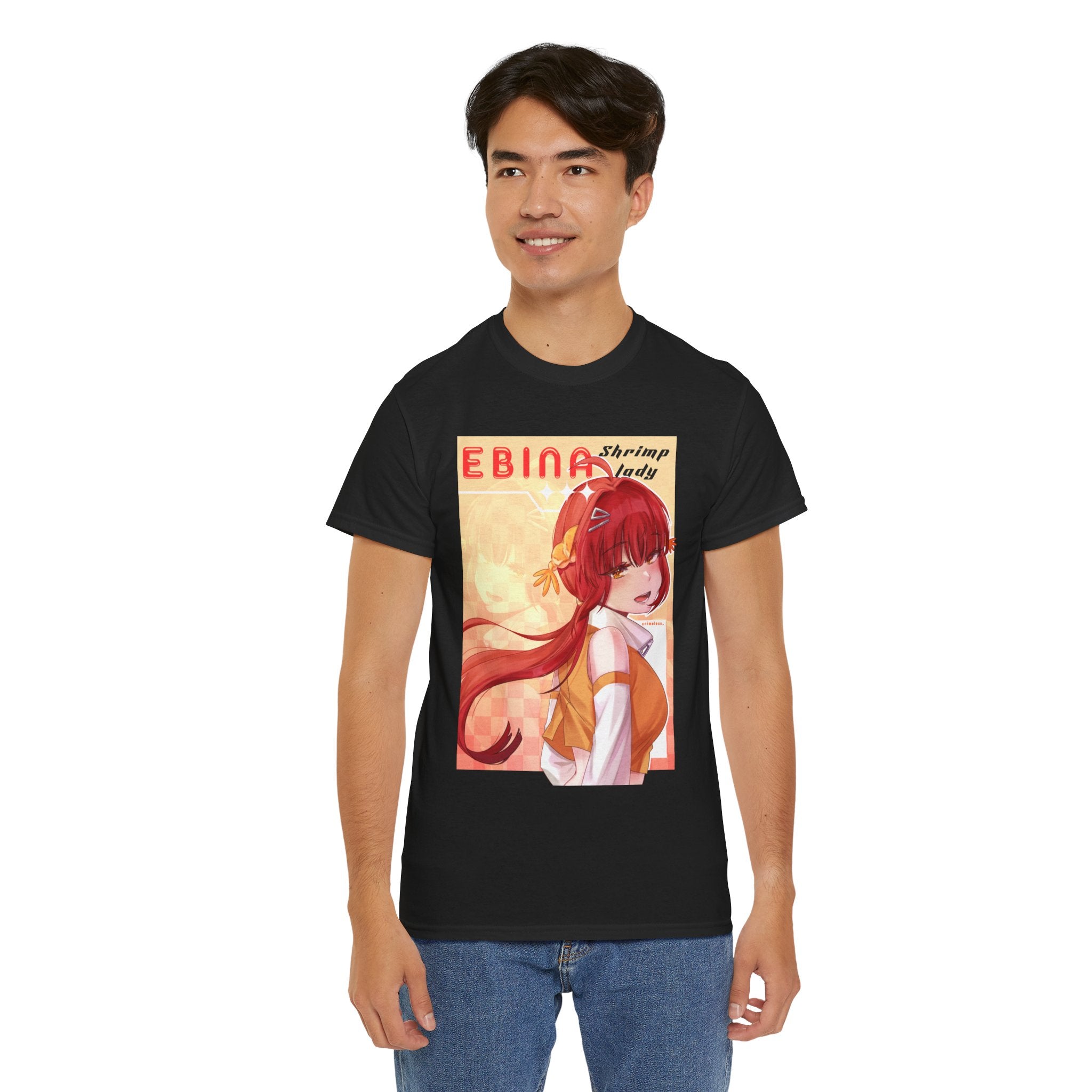 Ebina Shrimp Lady T-Shirt — Cute Redhead Character Tee