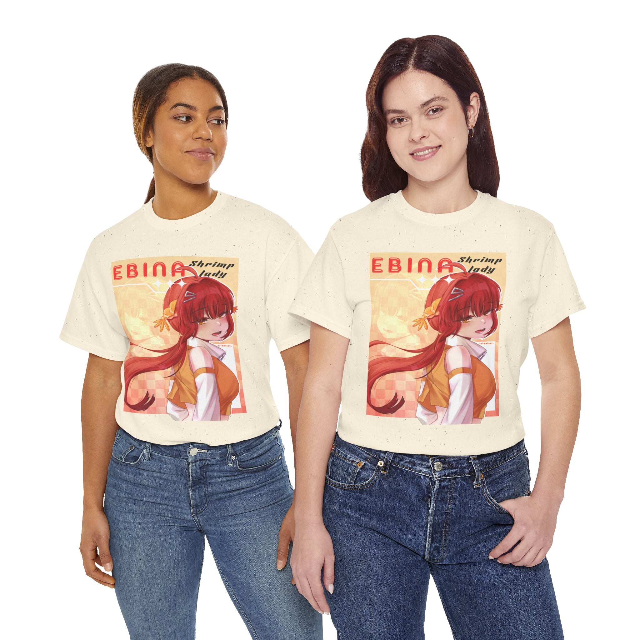 Ebina Shrimp Lady T-Shirt — Cute Redhead Character Tee