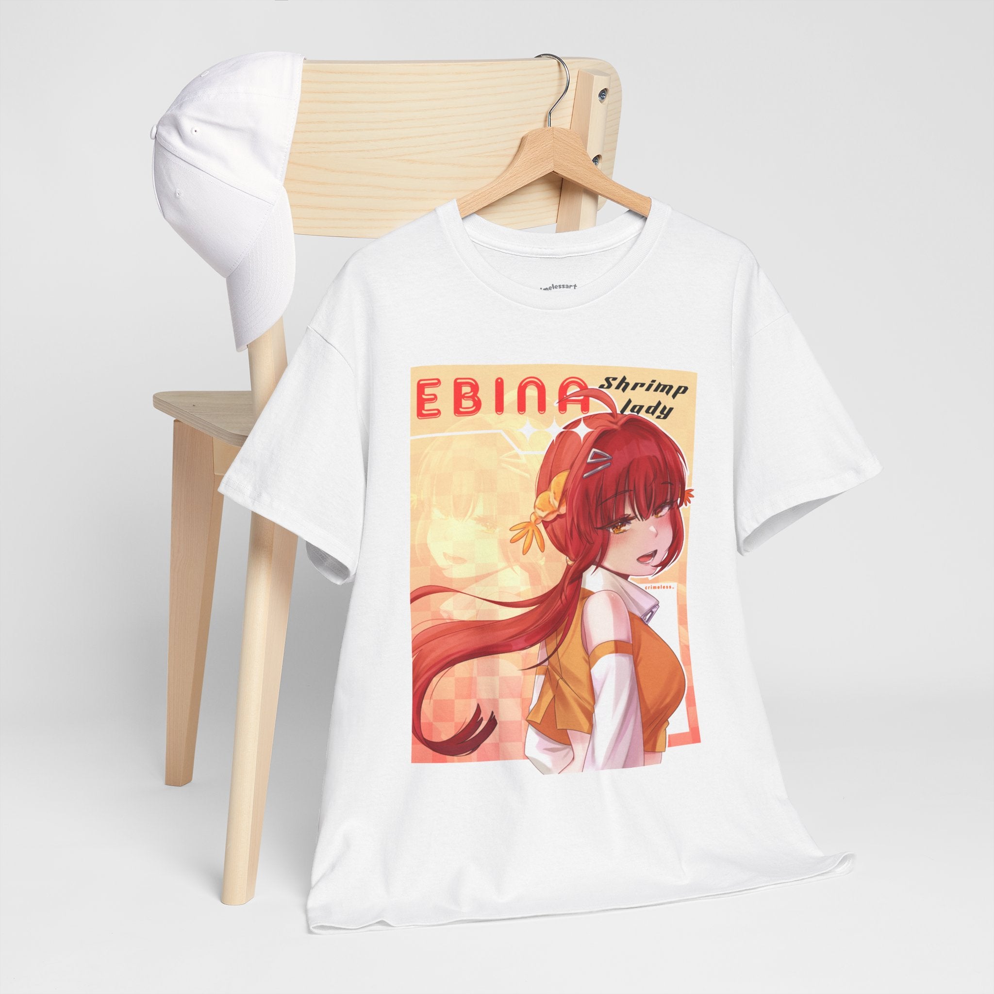 Ebina Shrimp Lady T-Shirt — Cute Redhead Character Tee