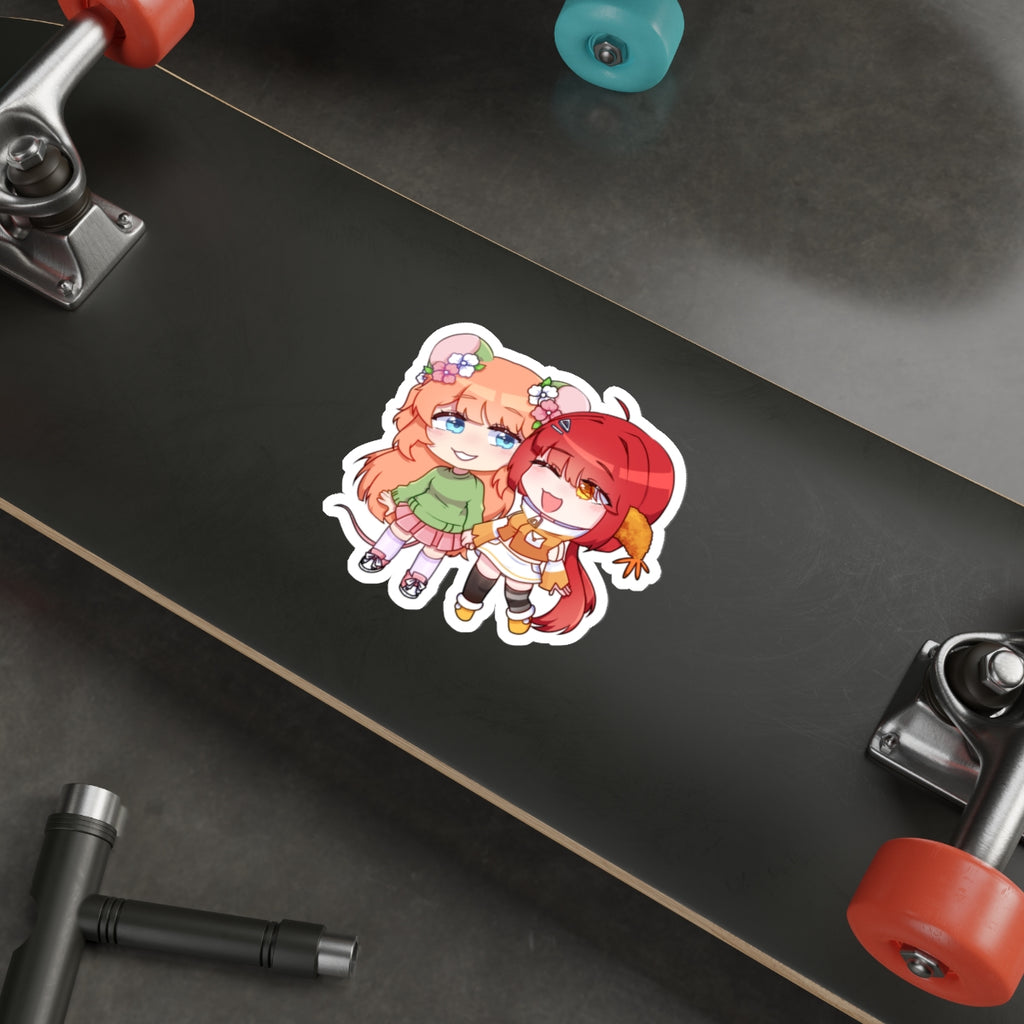 Cute Chibi Friends Vinyl Die-Cut Sticker — Kawaii Besties Decal