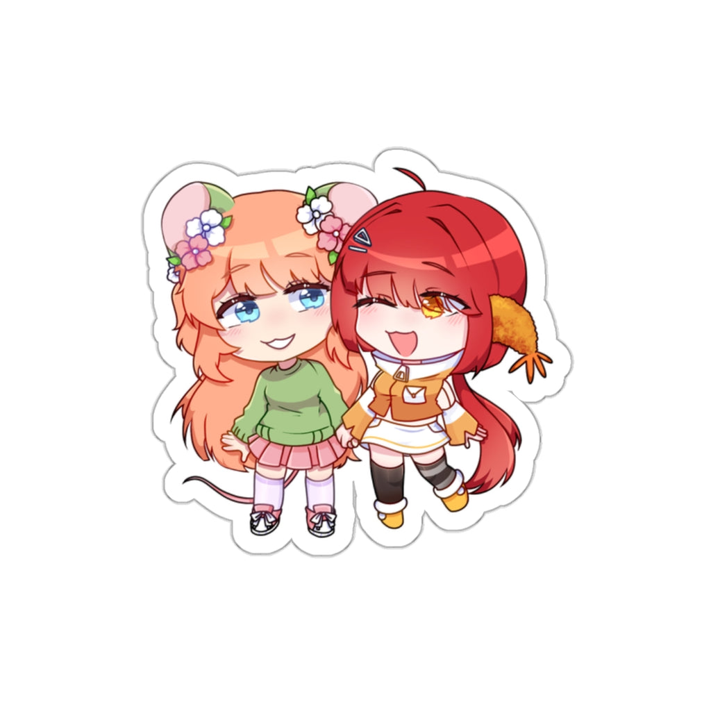 Cute Chibi Friends Vinyl Die-Cut Sticker — Kawaii Besties Decal