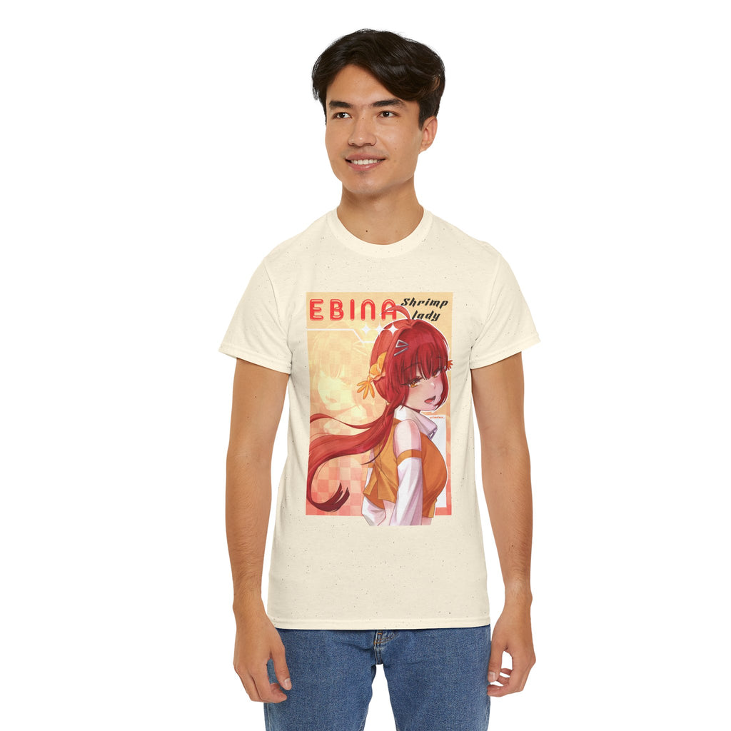 Ebina Shrimp Lady T-Shirt — Cute Redhead Character Tee
