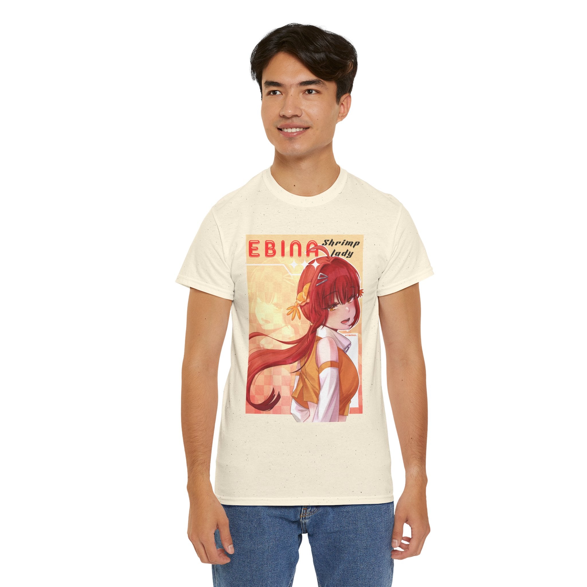 Ebina Shrimp Lady T-Shirt — Cute Redhead Character Tee