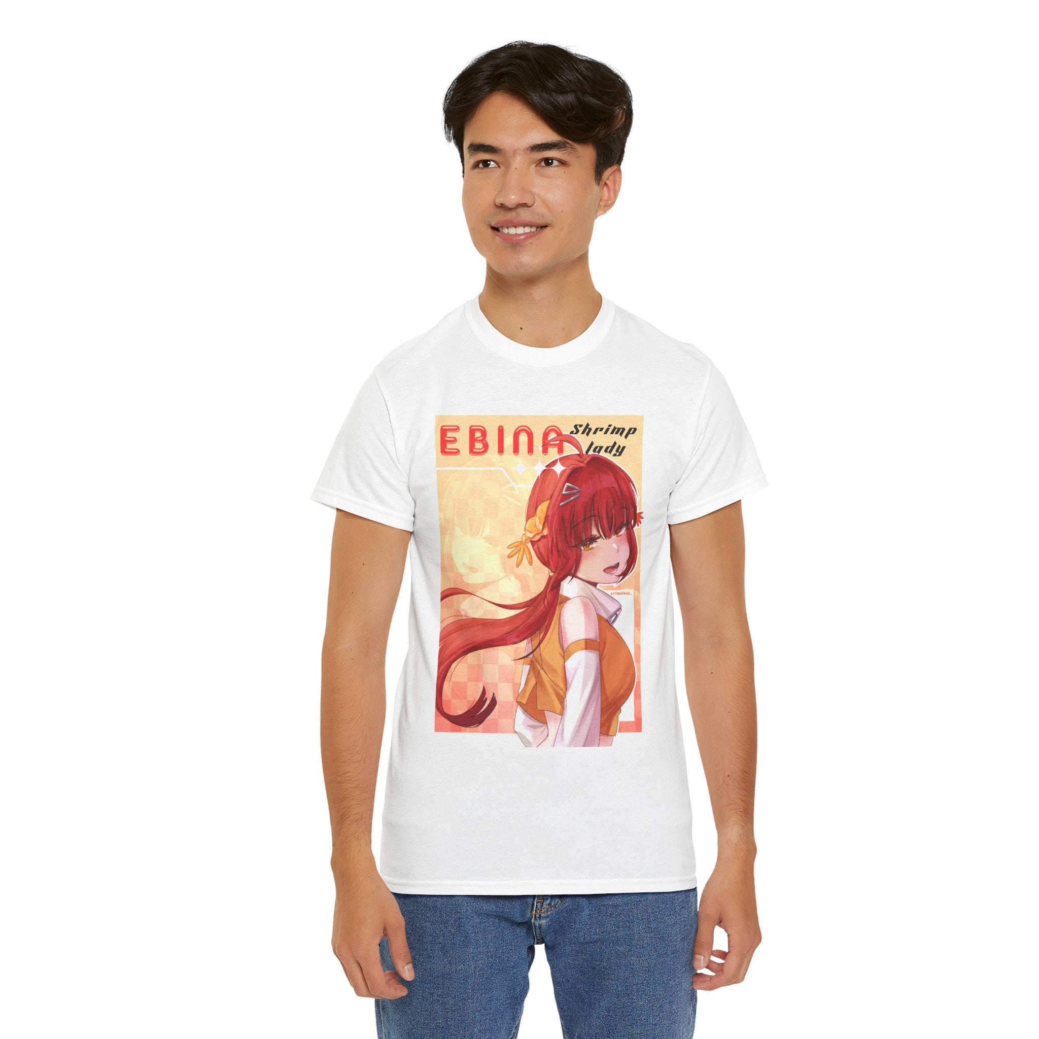 Ebina Shrimp Lady T-Shirt — Cute Redhead Character Tee