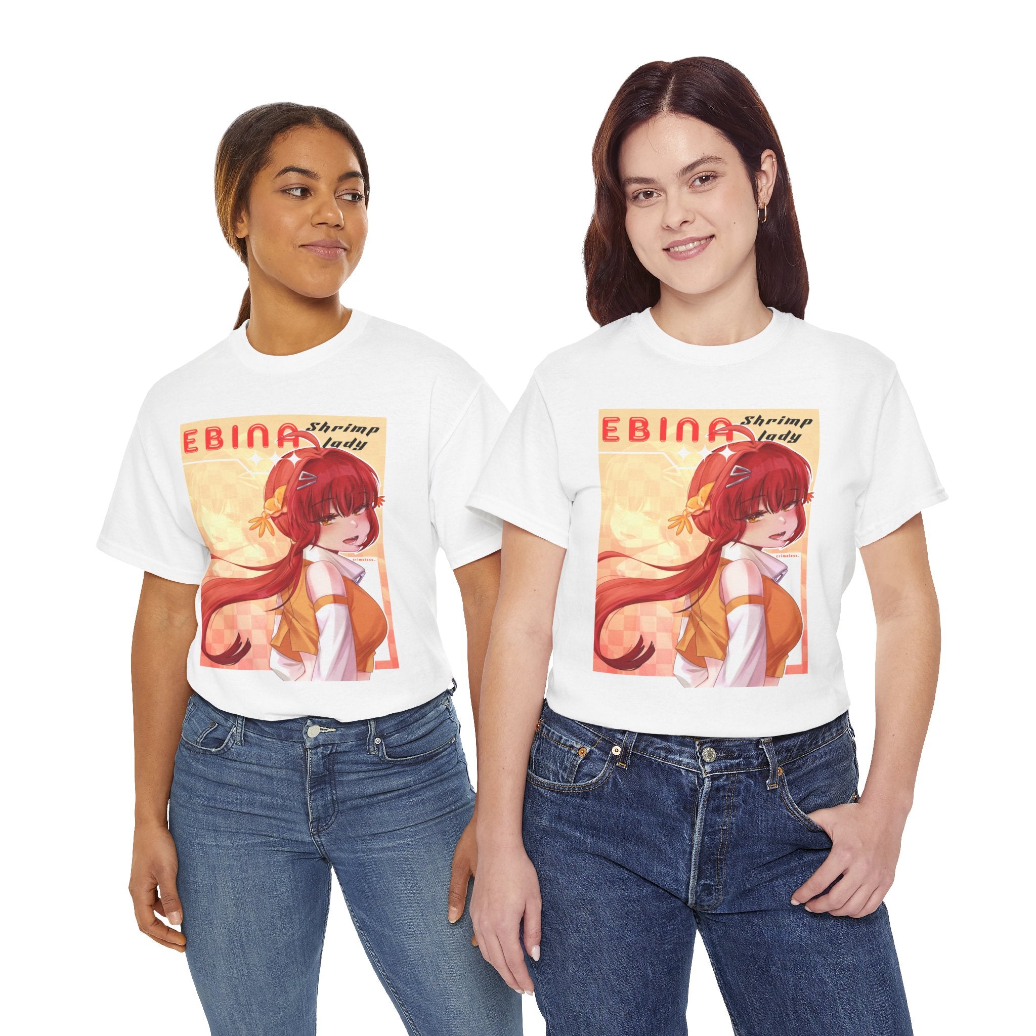 Ebina Shrimp Lady T-Shirt — Cute Redhead Character Tee