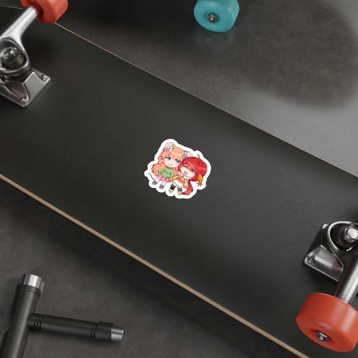 Cute Chibi Friends Vinyl Die-Cut Sticker — Kawaii Besties Decal